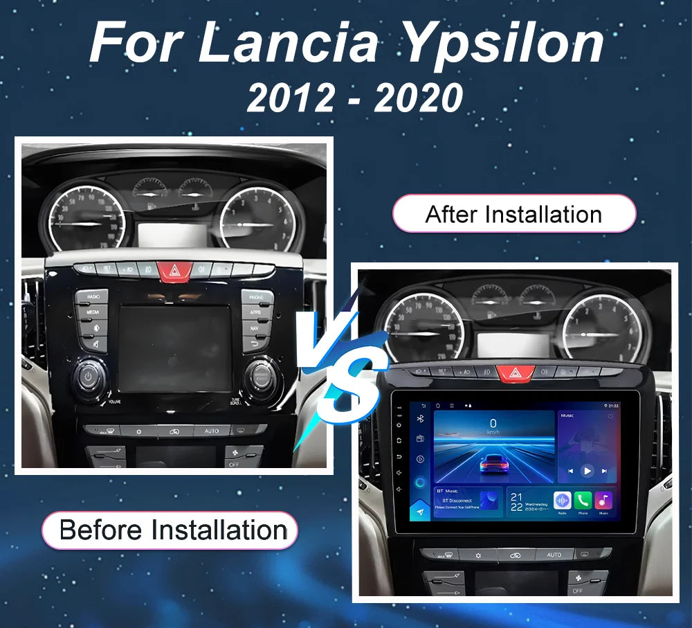 Android 16 Car Radio For Lancia Ypsilon 2012 - 2020 Multimedia Stereo Player Head Unit Aut