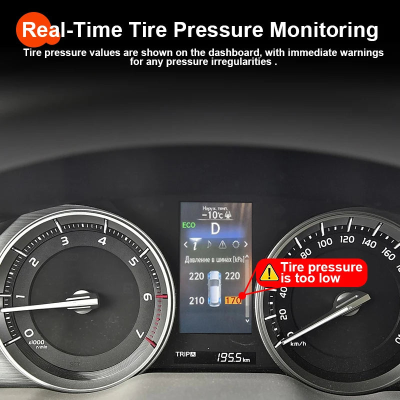 Smart Car TPMS Tire Digital LCD Display Auto Security Alarm Tyre Pressure Monitor For Toyo