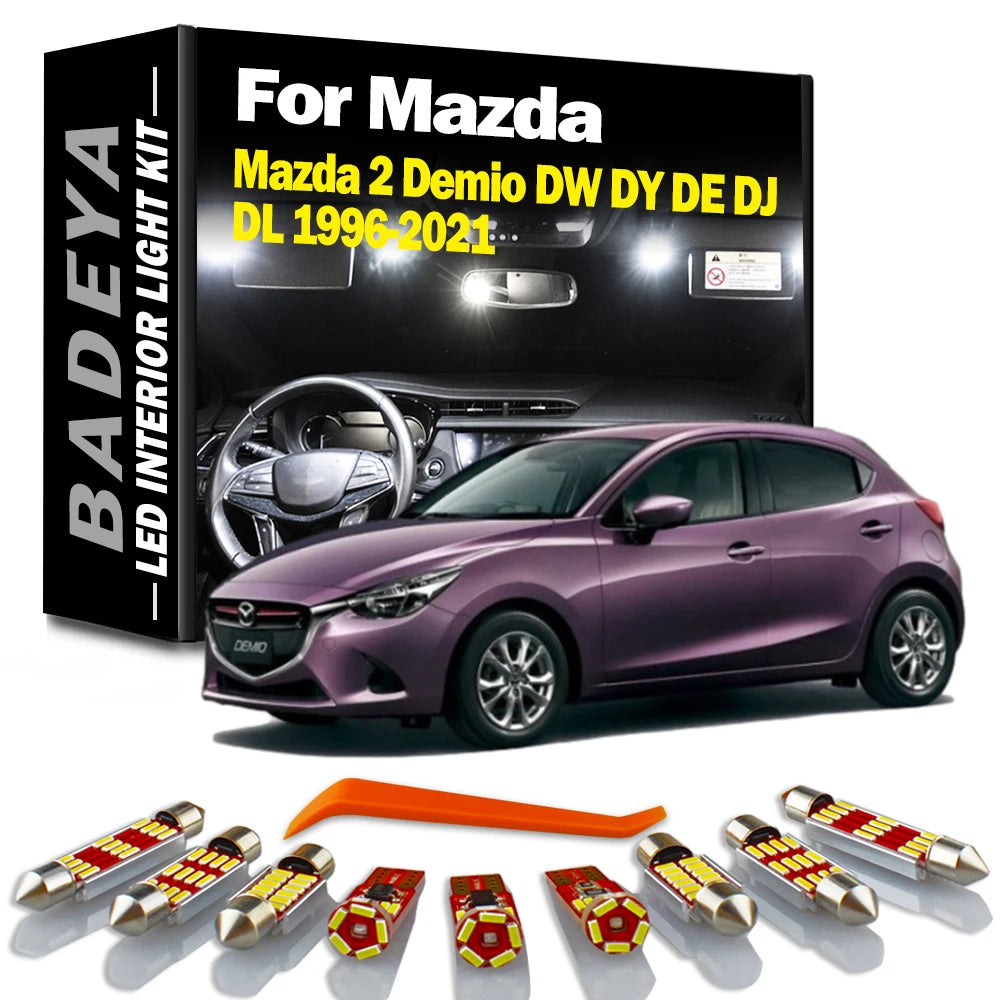 LED Interior Light Kit for Mazda 1996-2015 - Canbus Error-Free Interior Bulbs