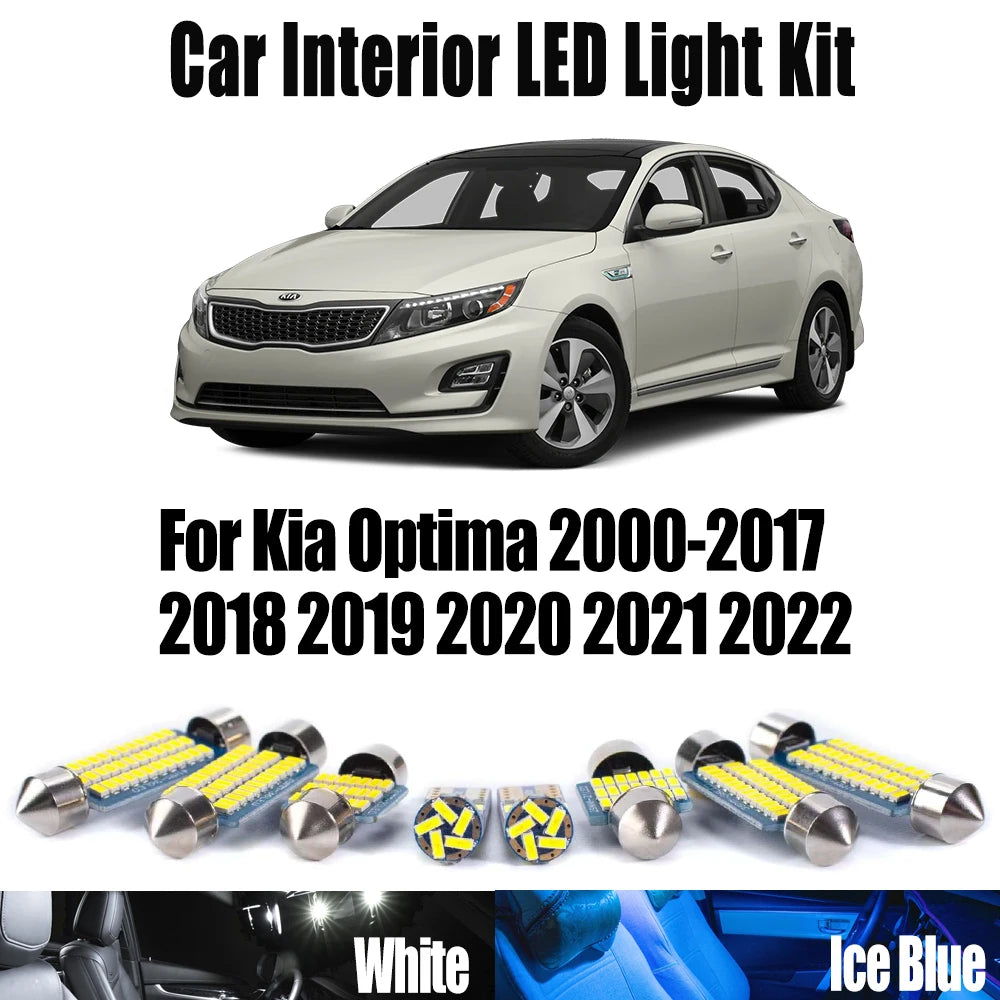 LED Interior Light Kit for Kia Optima 2000- 2017 - Canbus Dome Map Door Trunk Bulbs | AUTOKITSHOP