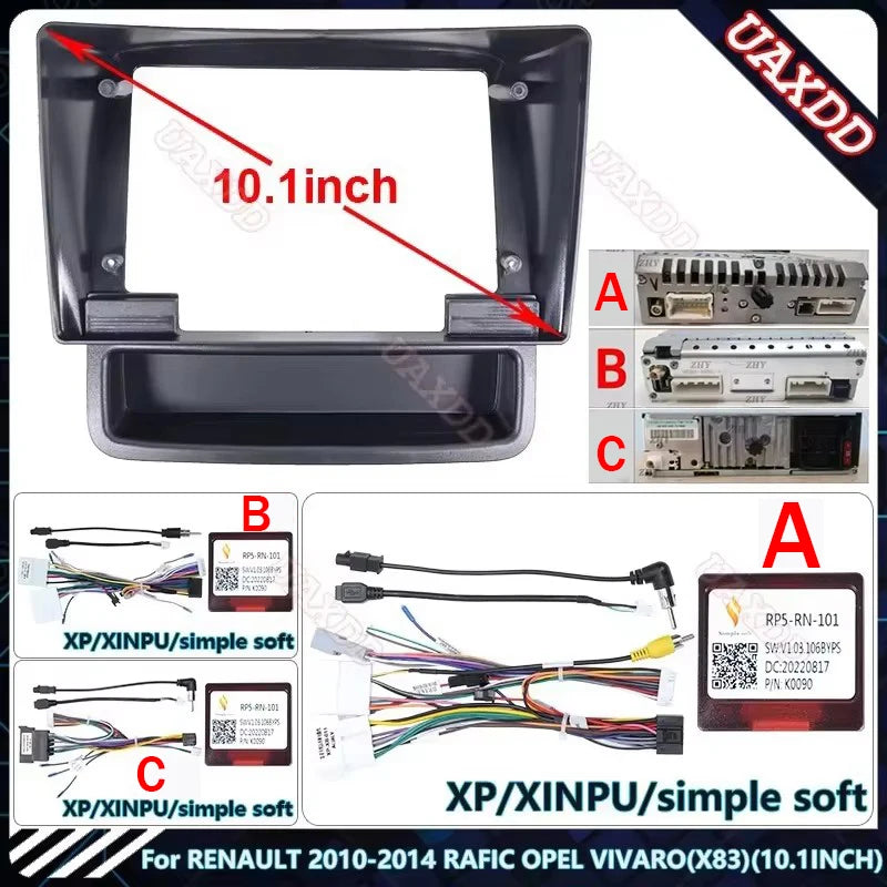 For 2010-2014 RENAULT TRAFIC OPEL VIVARO X83 9INCH DVD CD Radio Android Harness Screens Na