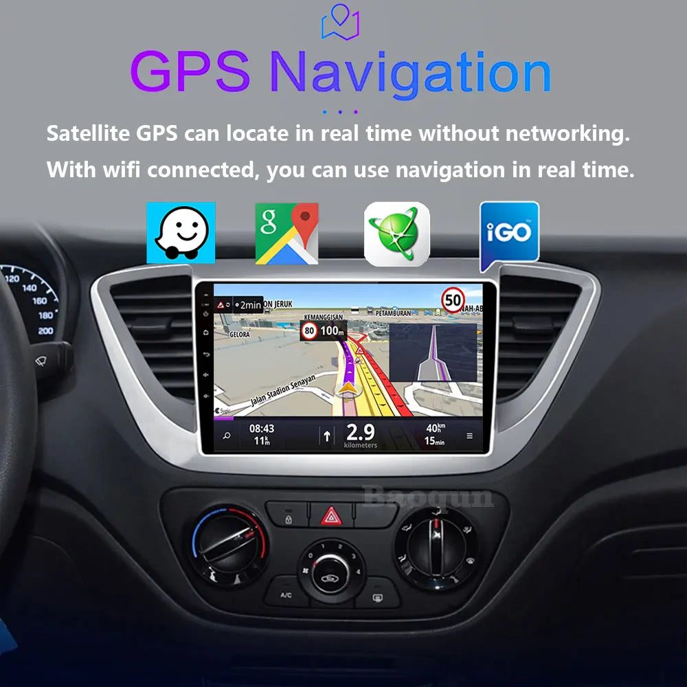 Android16 Carplay For Hyundai Solaris 2 Verna Accent 2017 2018 2019 2020 Auto Radio Stereo