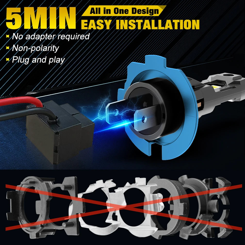 XSTORM H7 Led Lights for Car 30000LM LED H7 Headlight Canbus Auto Lamp 120W 7035 CSP Headl