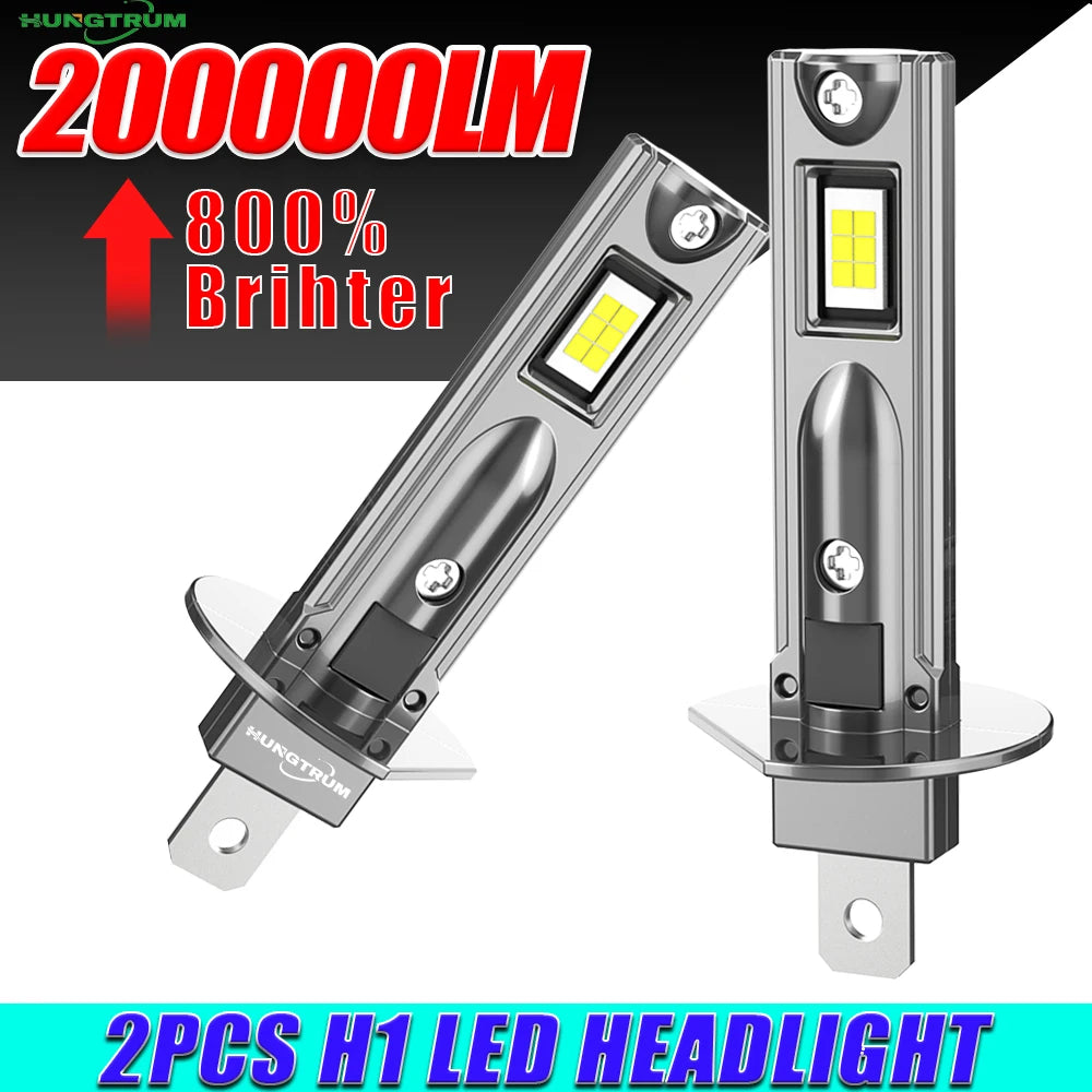 H1 LED Headlight CANBUS Error Free 200000LM Super Bright Wireless Auto Lamp 1:1 Mini Size