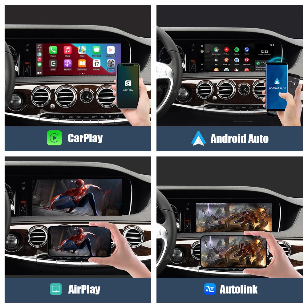 Wireless CarPlay Android Auto for Mercedes Benz S-Class NTG5.0 W222 W217 2014-2018 with Su