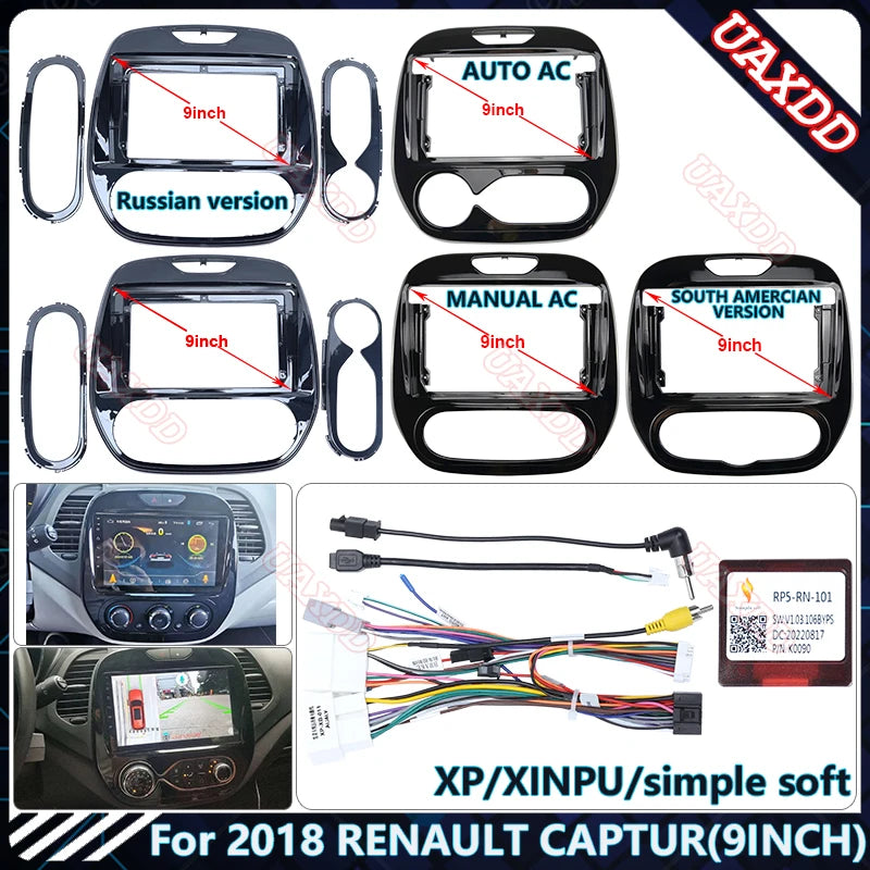 For 2018 RENAULT CAPTUR 9INCH Car DVD Radio Android Host Speaker Decoder MP3 MP5 Fascia Au