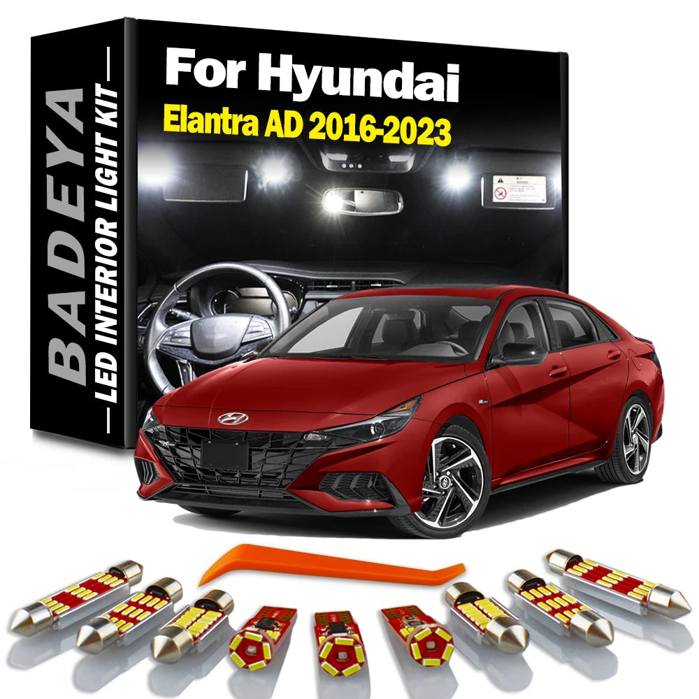 10-Piece LED Interior Light Kit for Hyundai - Canbus Error-Free Interior Bulbs