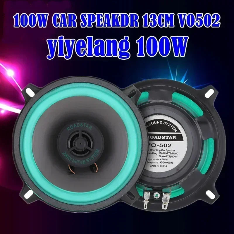 4/5/6.5 Inch Car Speakers Coaxial Subwoofer Universal Automotive Audio HiFi Music Full Range Fre - Automotive LED Light