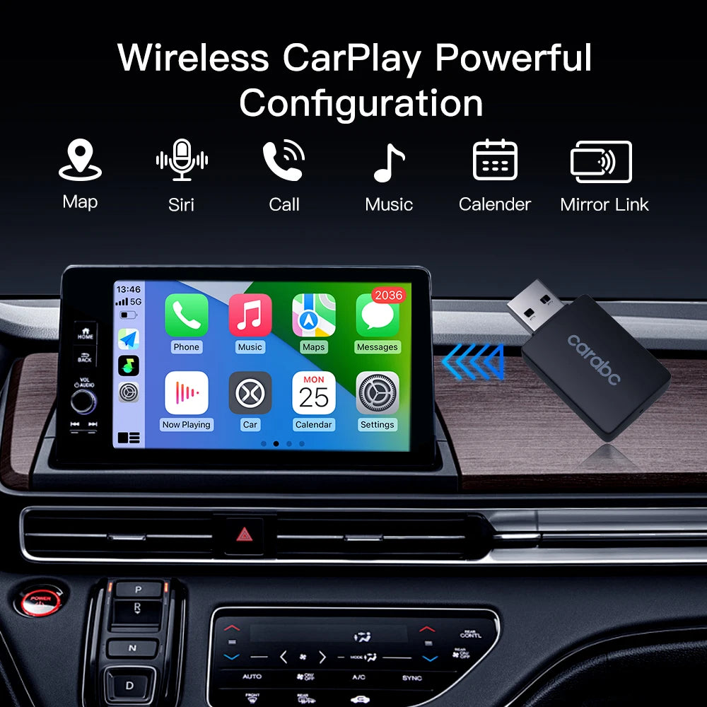 2024 Mini CarPlay Wireless Adapter Smart box CarPlay Dongle Bluetooth WiFi Fast Connect Pl