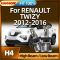 KINGSOFE 2PCS 6000K H4 Led Lamp Car Headligh Auto Light 26000LM For RENAULT TWIZY 2012 201