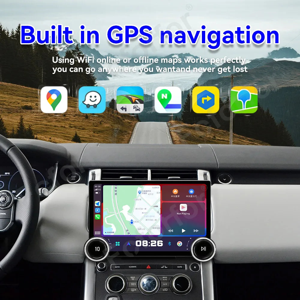 Upgrade High End 11.5 Inch HD Touch Android 15 Wireless CarPlay GPS Car Media For Land Rov