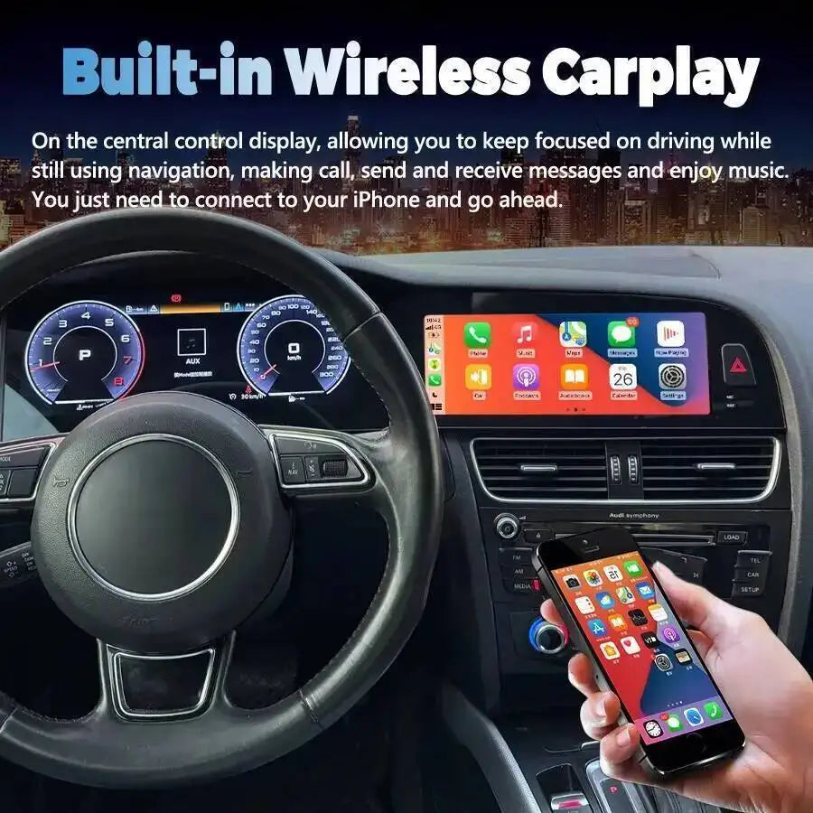 12.3+10.25" Dual Screen For Audi A4 A5 A4L S5 B9 RS4 RS5 Q5 2009-2016 Carplay Car Android  | AUTOKITSHOP