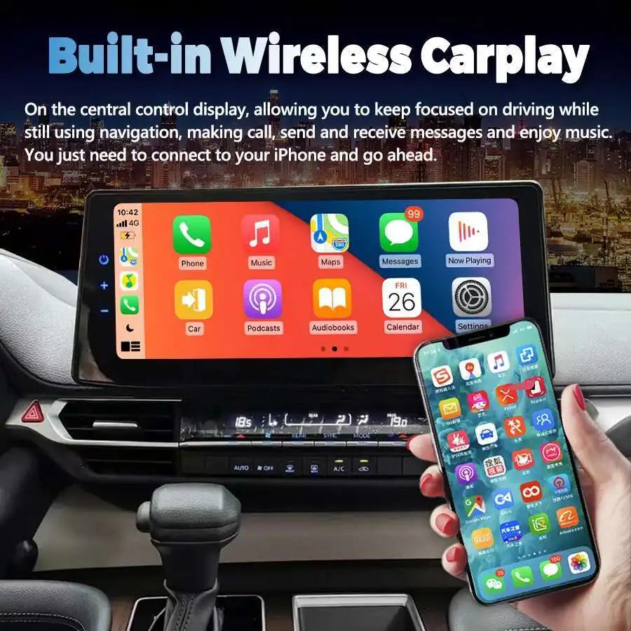 12.3'' Android 15 For Toyota SIENNA Granvia 2022 2021 2020 Stereo Car Radio IPS Screen Aut | AUTOKITSHOP