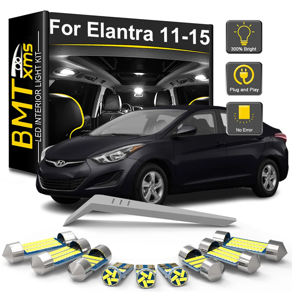 10-Piece LED Interior Light Kit for Hyundai Elantra MK5 V 5 - Canbus Error-Free Bulbs | AUTOKITSHOP