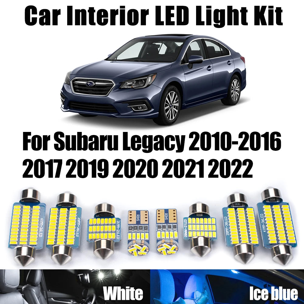 14-Piece LED Interior Light Kit for Subaru Legacy 2010- 2019 - Canbus Dome Map Door Trunk Bulbs | AUTOKITSHOP
