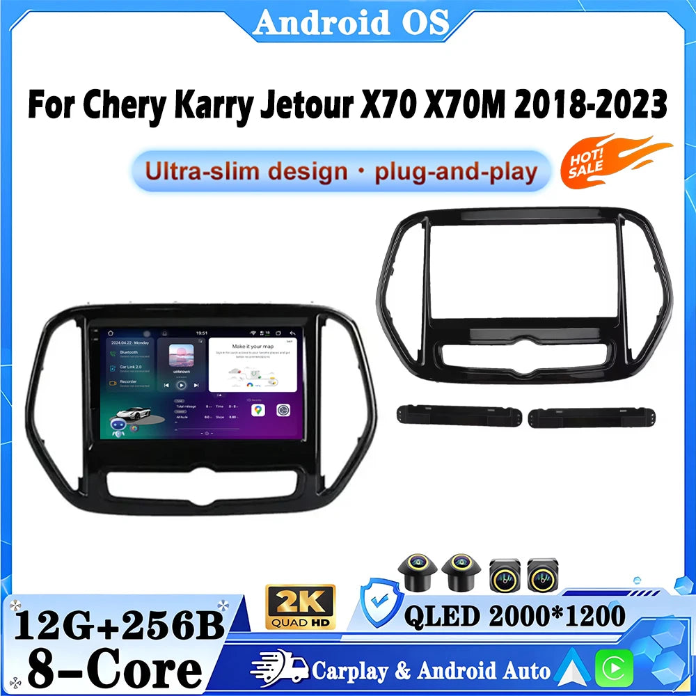 Android 16 For Chery Karry Jetour X70 X70M 2018-2023 Car Player Car Stereo Multimedia Radi