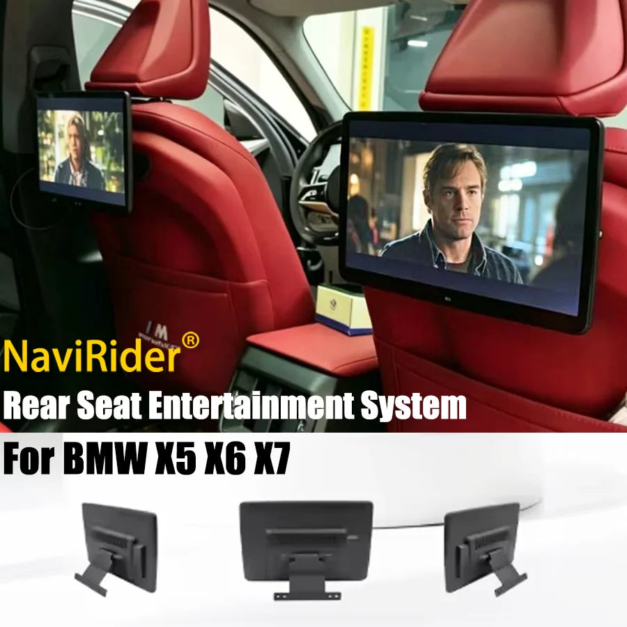 M 13.3inch/14inch 4K Video TV Monitor For BMW X5 X6 X7 Android HD Screen Headrest Rear Sea | AUTOKITSHOP