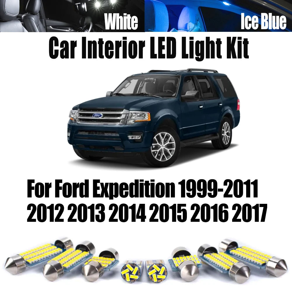 LED Interior Light Kit for Ford Expedition 1999- 2016 - Canbus Dome Map Door Trunk Bulbs | AUTOKITSHOP