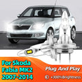 Led Headlight Canbus Car Bulb High Power 180W 6000K White For Skoda Fabia MK2 2007 2008 20