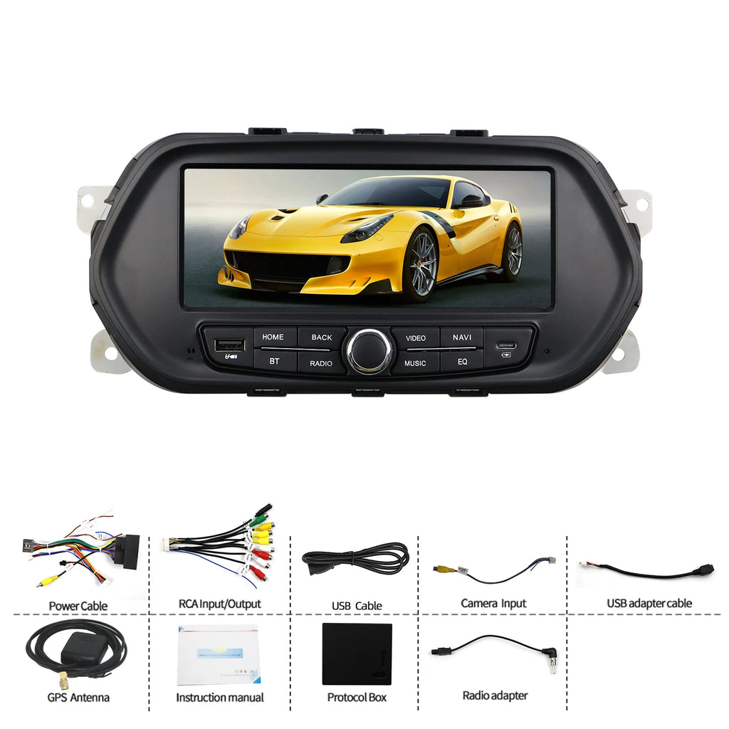 7" Android Car Radio GPS For Fiat CJD-EGEA 2015-2017 - Wireless CarPlay Android Auto Bluetooth Steering Control