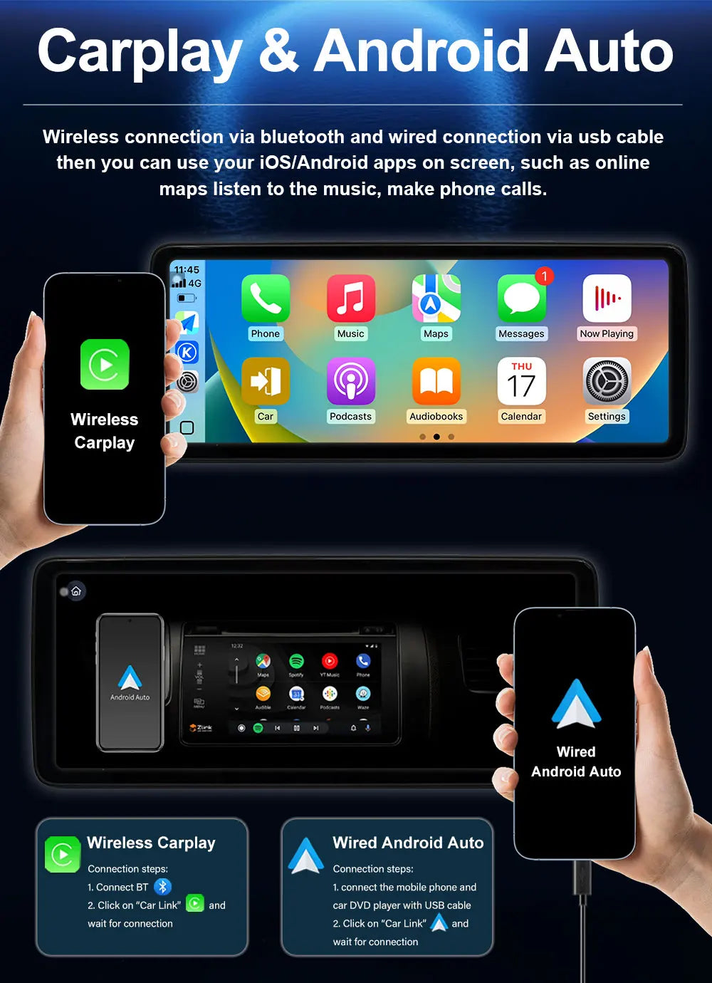 Android 16 BT Carplay Car Radio Multimedia Player for Honda Civic 2006 - 2011 GPS Navi WiF