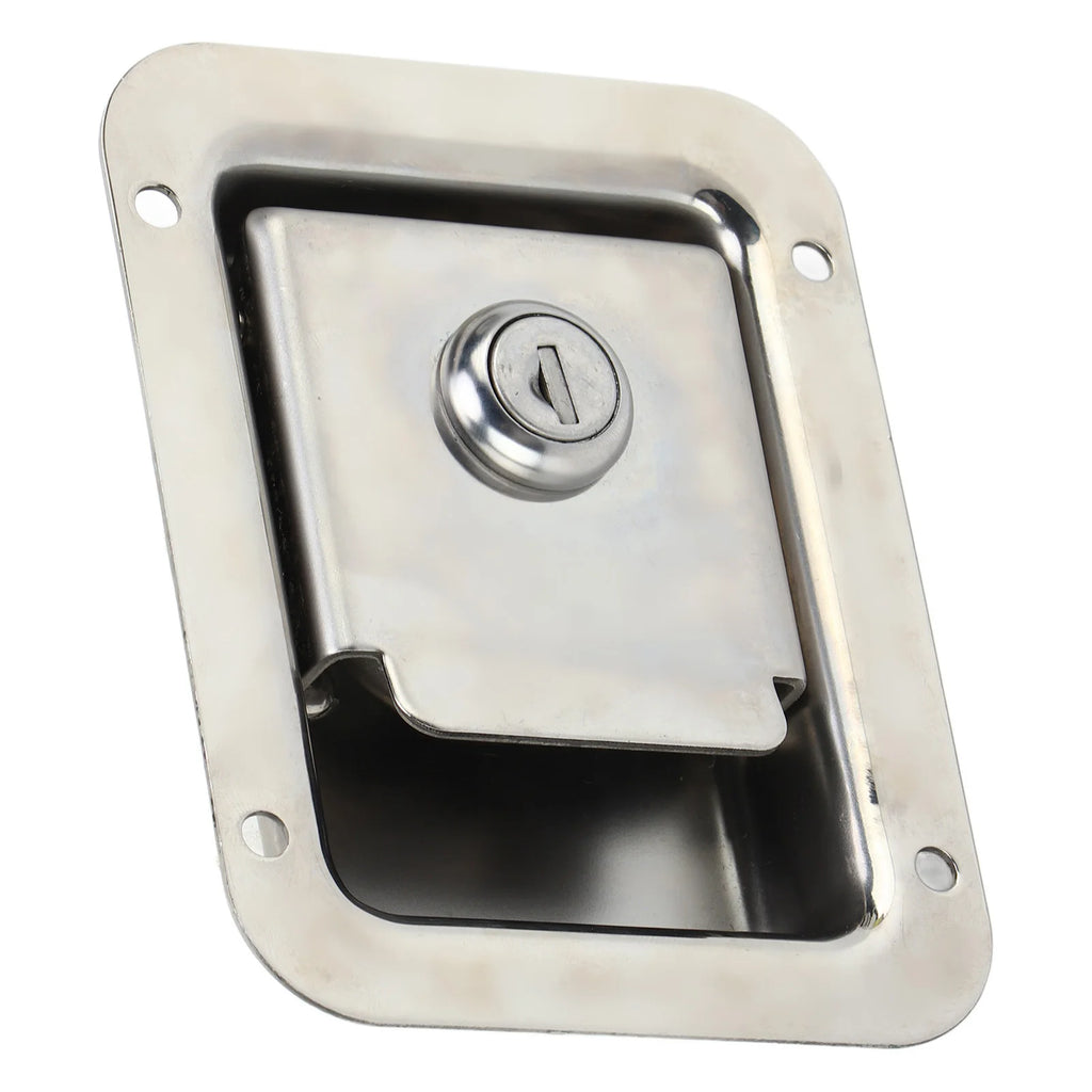 RV Paddle Handle Latch 304 Stainless Steel Heavy Duty RV Door Lock with 2 Keys for Travel Traile - Automotive LED Light