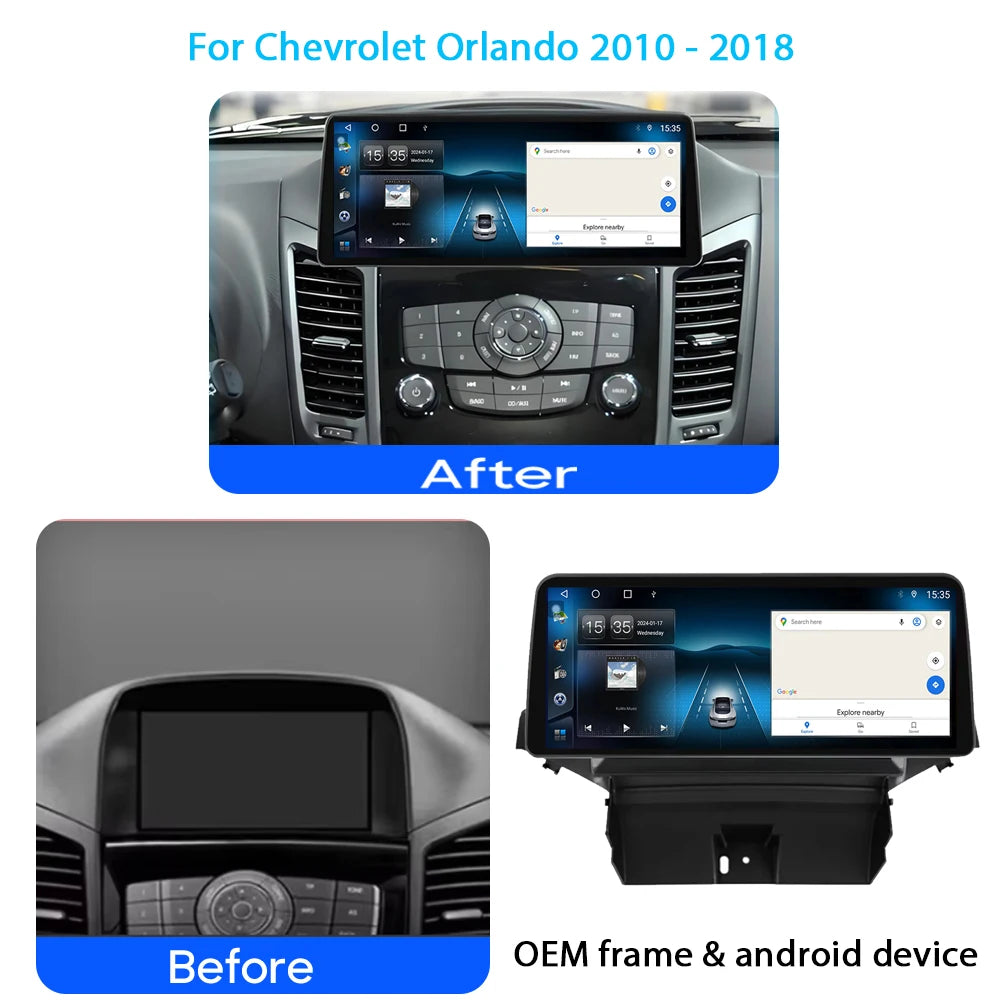 12.3 inch For Chevrolet Orlando 2010 2011- 2018 Android AUTO Carplay Car Radio Multimedia