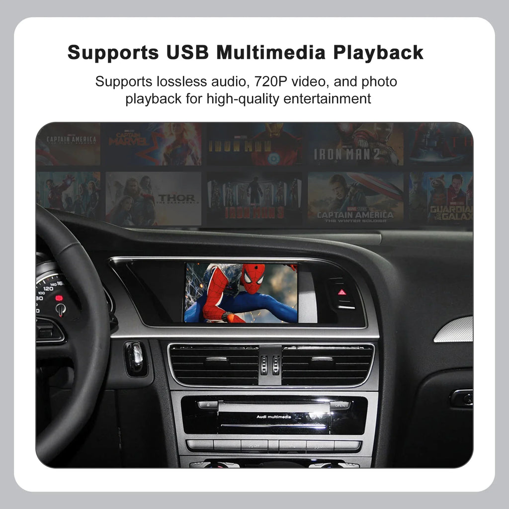 For Audi A4 B8 A5 Q5 2009-2016 MMI 3G Version Wireless CarPlay Android Auto Interface Adap