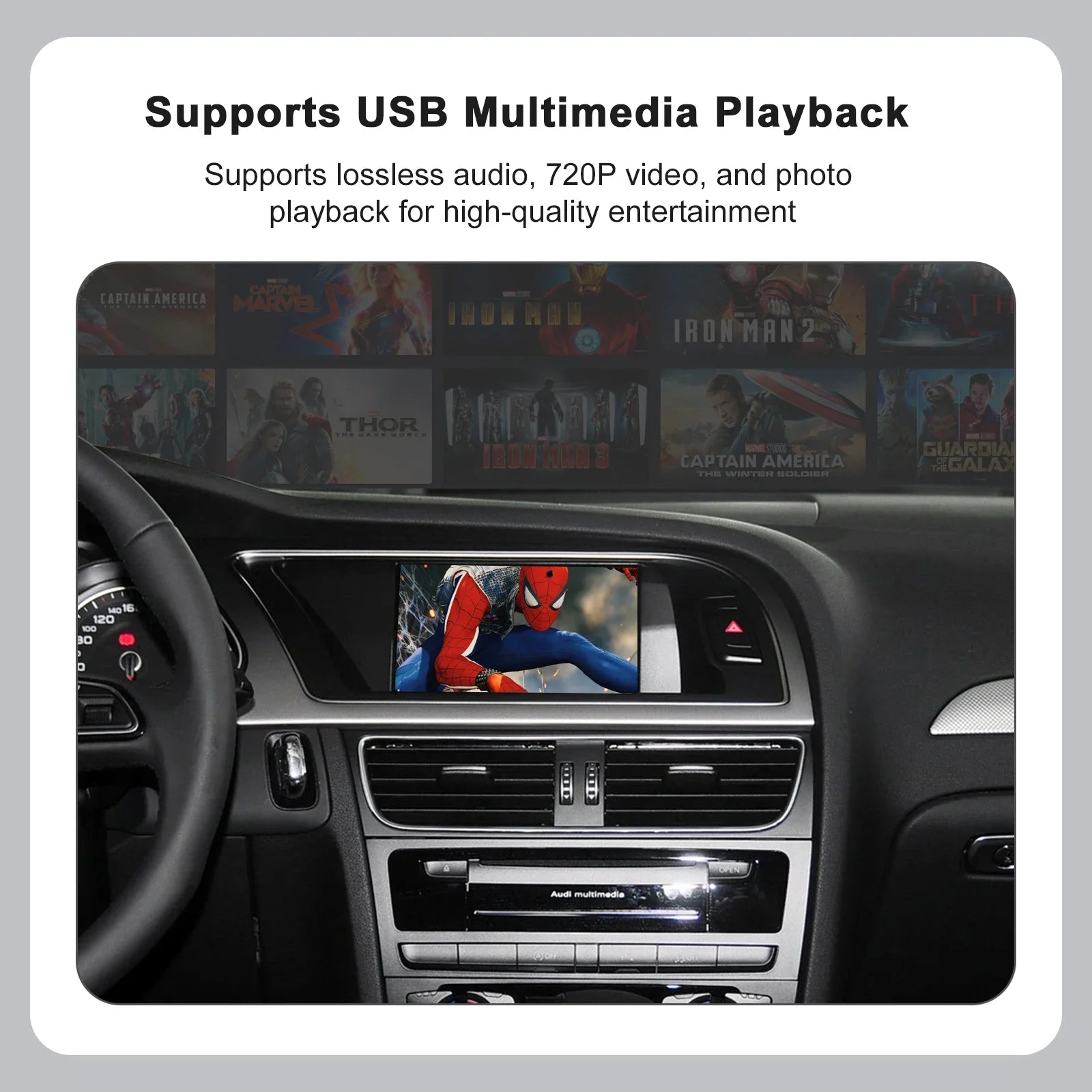 For Audi A4 B8 A5 Q5 2009-2016 MMI 3G Version Wireless CarPlay Android Auto Interface Adap