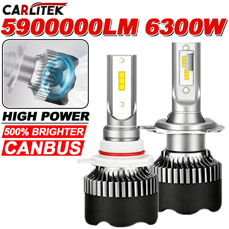 CARLitek H4 LED Hea 6300W 3570 CSP LED H7 H1 H11 H8 9005 9006 HB3 HB4 H9 4300K 6500K 8000K