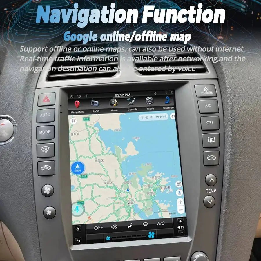 10.4" Android 15 Screen Car Radio Stereo For Lexus ES240 ES250 ES300 ES330 ES350 ES 350 20 | AUTOKITSHOP