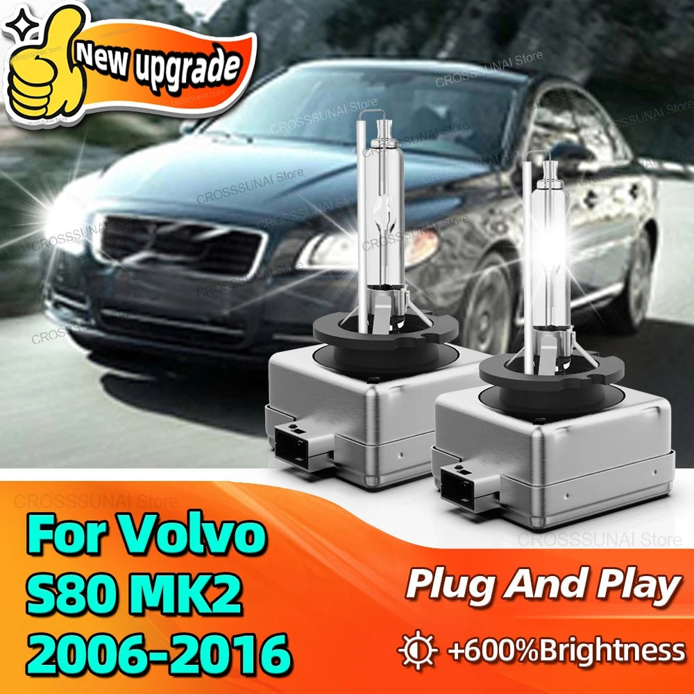 Xenon HID D1S Car Lamps 6000K Replacement Bulb 35W Headlight For Volvo S80 MK2 2006 2007 2