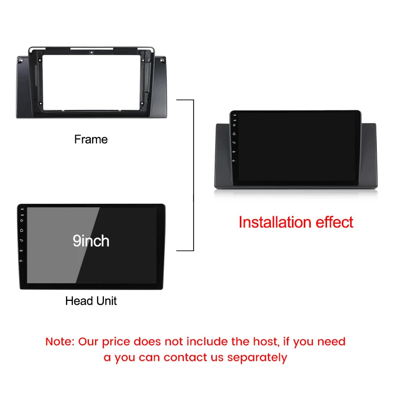 For BMW 5 Series E38 E39 E53 X5 Car Radio Multimedia Navigation Fascia Frame Adapter Canbu
