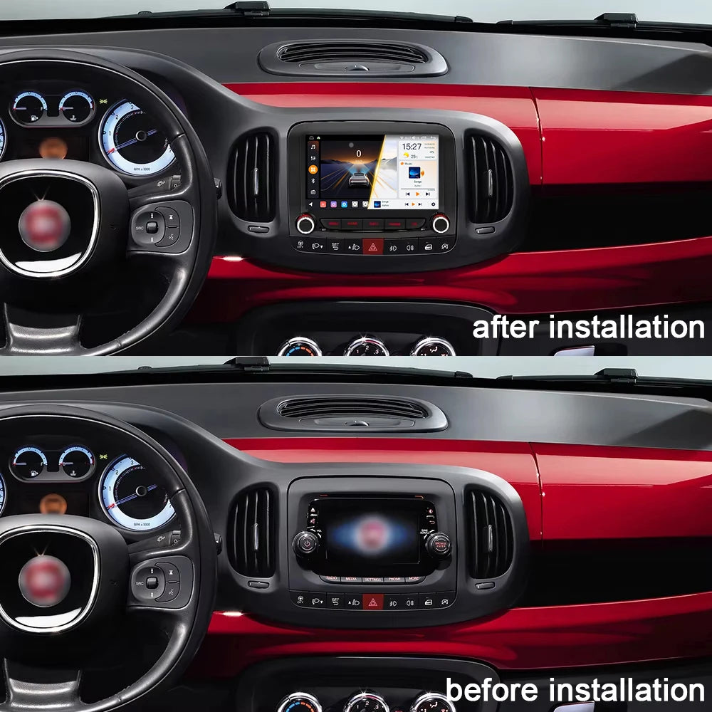Knob + button Android Smart Car Radio Multimidia Player For Fiat 500L 2013 - 2019 GPS Navi