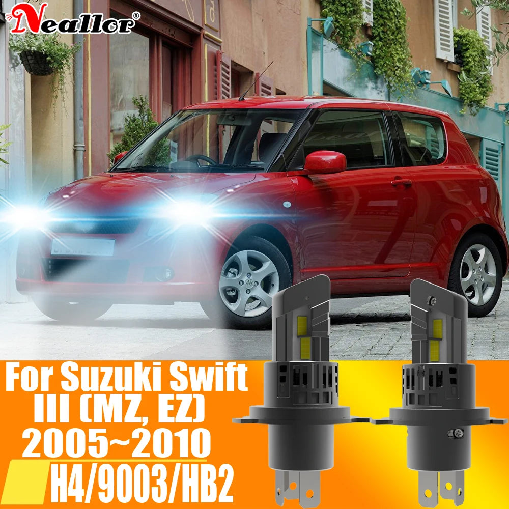 2x H4 HB2 9003 Led Headlight Canbus No Error Car Bulb High Power White Fog Light Diode Lam