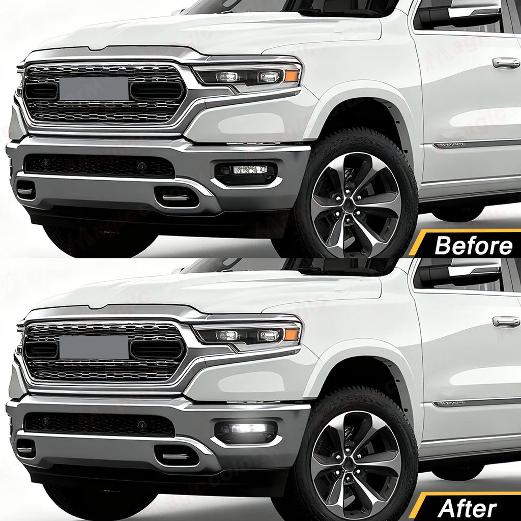 DLAA For Dodge Ram 1500 2019 2020 2021 2022 2023 2024 LED Car Fog Lamps Front Bumper Headl | AUTOKITSHOP