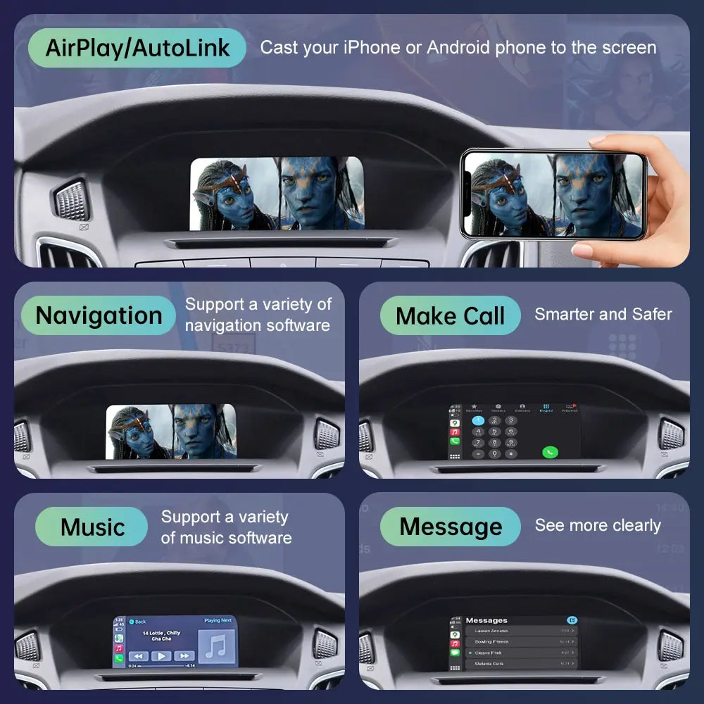 AUTOABC-Wireless CarPlay Android Auto for Ford Sync 2 F-150 Expedition AirPlay Car Play Fu