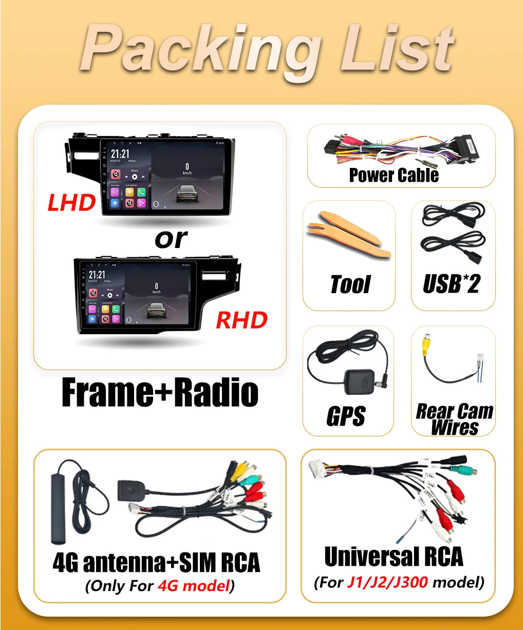 Android 16 Car Radio For Honda Jazz 3 Fit GP GK 2013 - 2020 Multimedia Player Autoradio BT | AUTOKITSHOP