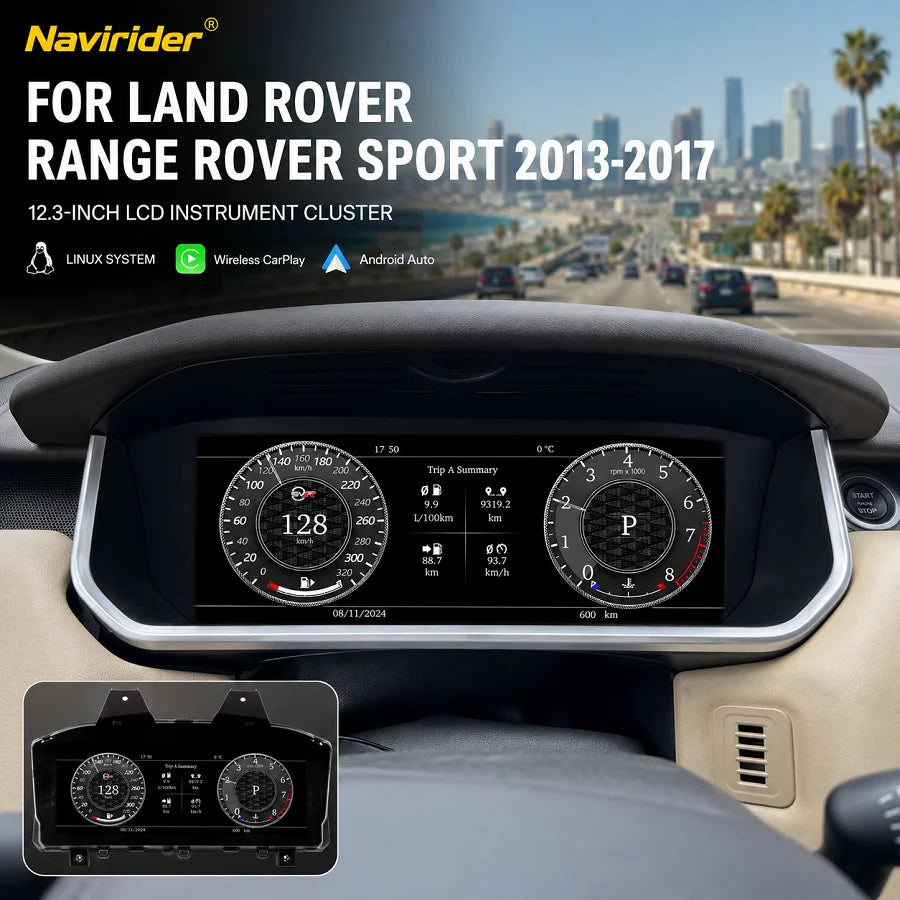 T For Land Rover Range Rover Sport 2013-2017 12.3inch LCD Virtual Cockpit Panel Wireless C | AUTOKITSHOP
