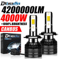 4200000LM 4000W H7 H4 LED Headlight Canbus H11 H1 9005 HB3 H8 H9 9006 HB4 9012 HIR2 4300K
