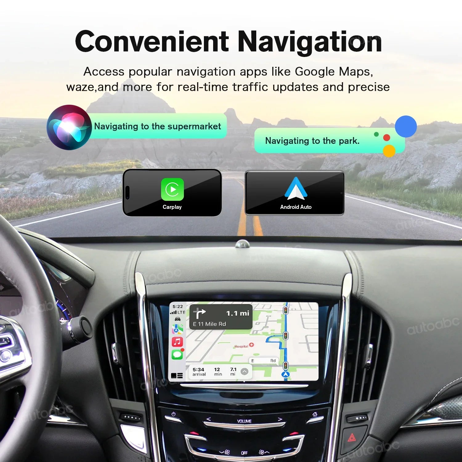 Wireless CarPlay For Cadillac Ats SRX 2 CTS XTS Android Auto Decoder box Navigation Functi | AUTOKITSHOP
