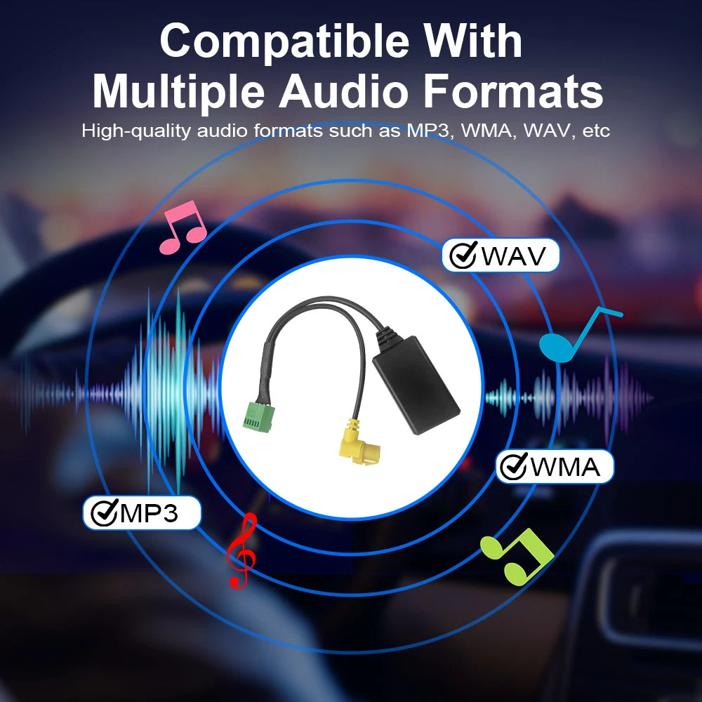 MMI 3G Car AMI 12Pin Bluetooth 5.0 Module AUX AUX Cable Adapter Wireless Audio Input Repla