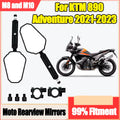 360° Adjustable 1 Pair New Moto Rearview Mirrors Off Road Wide Side Mirror With Screw For