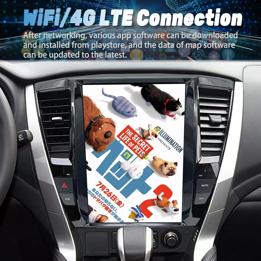 12.1" Android 14 Touch Screen For Mitsubishi Pajero Sport 2016~2021 Car Stereo Radio Multi