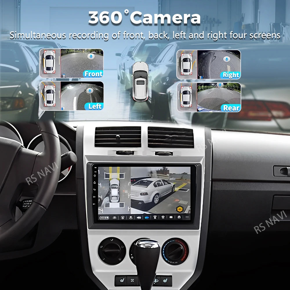 Android 16 For Dodge Caliber 2007 - 2012 2K QLED Android Car Radio Multimedia Video Player
