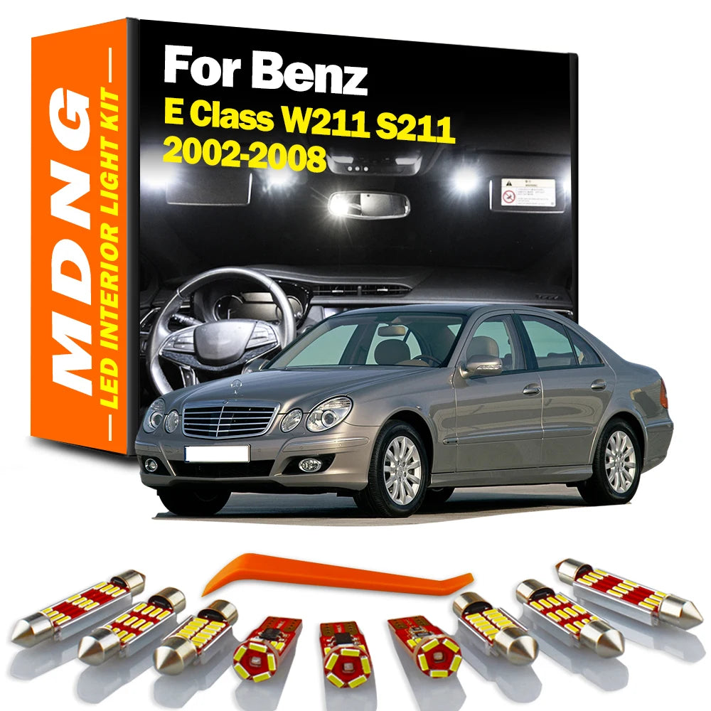 LED Interior Light Kit for Mercedes Benz E Class W211 S211 E270 E300 E320 E350 E500 2002-2008 - Canbus Dome Map Door ...