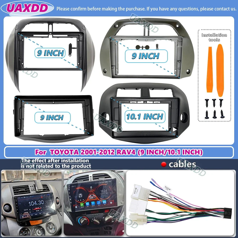 For 2006-2013 Toyota rav4 9 inch radio android stereo frame panel fascia dashboard audio p