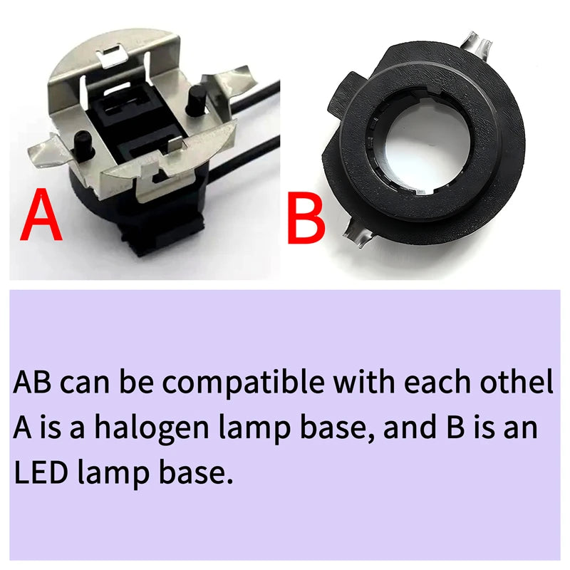 H7 LED Adapter Base For Mercedes Benz B Class G/ML Series VW Touareg Skoda Octavia Headlig