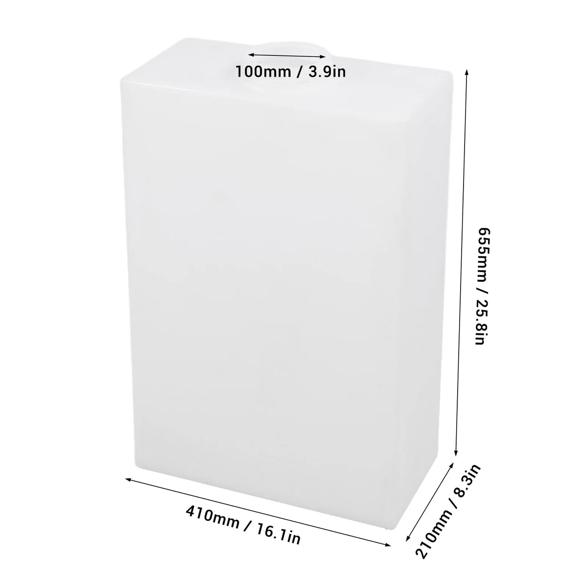 12 Gallon RV Water Storage Tank Heat Cold Resistant PE Fresh Water Tank 700×500×140mm/410×210×65 - Automotive LED Light