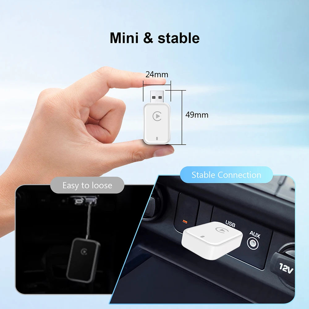 2in1 Wireless CarPlay Dongle Wireless Android Auto Adapter AI Smart Box For Car With Wired | AUTOKITSHOP